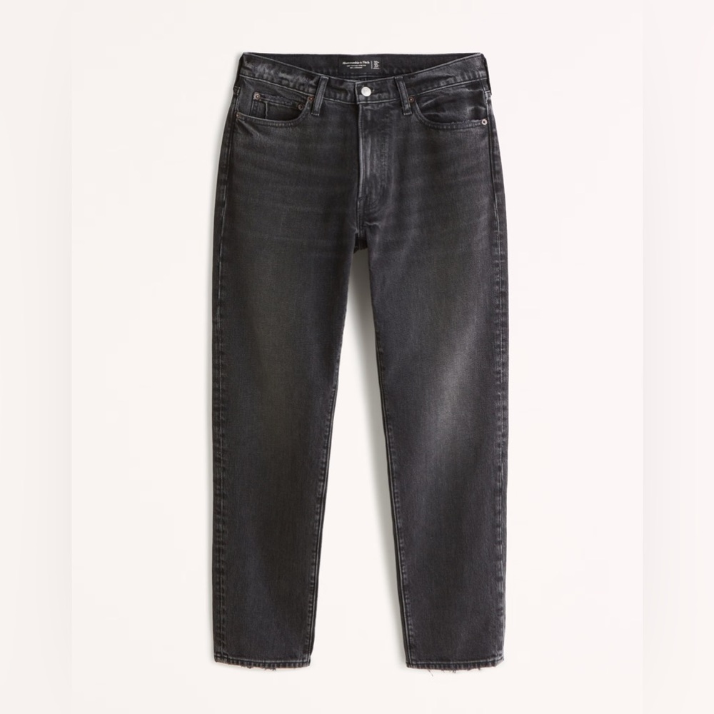 Abercombie & Fitch Distressed Black Vintage Stretch 90s Slim Taper Jean- 32W 30L